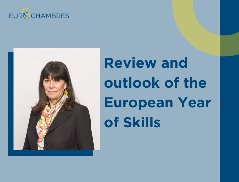 One year after the launch of the #EuropeanYearOfSkills we reflected on its achievements and explored ongoing needs for the future with Skills Committee Chair Martha Schultz #UseYourVote #Chambers4EU ➡bit.ly/ECHC_MS