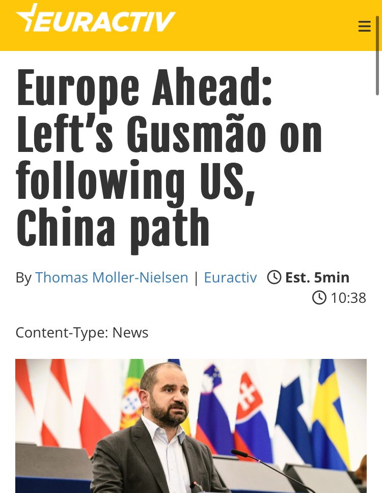 'The EU believes in the rhetoric of the free market, while in the US, they know it's just propaganda: it's something they recommend other countries to do, but they themselves have never done.' Read the full interview with @joseggusmao @Euractiv here: euractiv.com/section/econom…