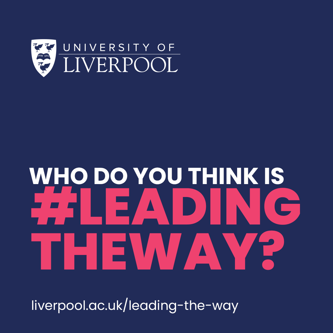 LivUniIT's tweet photo. We asked #LivUniIT about inspiring leaders and here are people we think are #LeadingTheWay:
@JohnAmaechi @MarliePacker @benstokes38 @MichelleObama @JetNZUK #MarieCurie #MartinJones #SandraJones @hubermanlab
Who else is #LeadingTheWay? Give them a mention and tag in the replies! https://t.co/J6SnCjAzcA