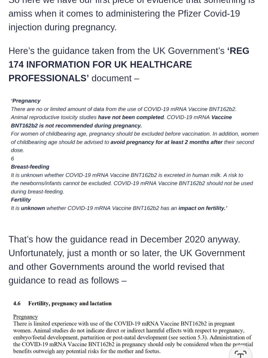 @francoisros Exactement copie de notice en anglais : pas recommandé pendant la grossesse, impact inconnu sur les bébés des mères allaitantes, et l'infertilité... @olivierveran