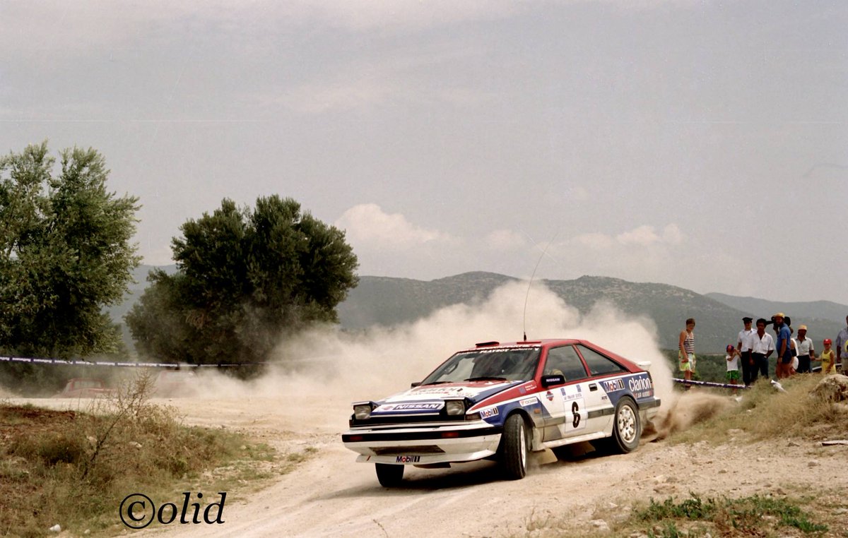 'Stratissino' 🇬🇷 Kóstas Fertakis 🇬🇷 Nissan 200SX 
14. Elpa Rally Halkidiki 1989 🇬🇷 7th O/A, N.I. Theocharakis 🏁 
👉 ewrc-results.com/final/6912-elp… 

📸 © Olivier Delhez 🏁
