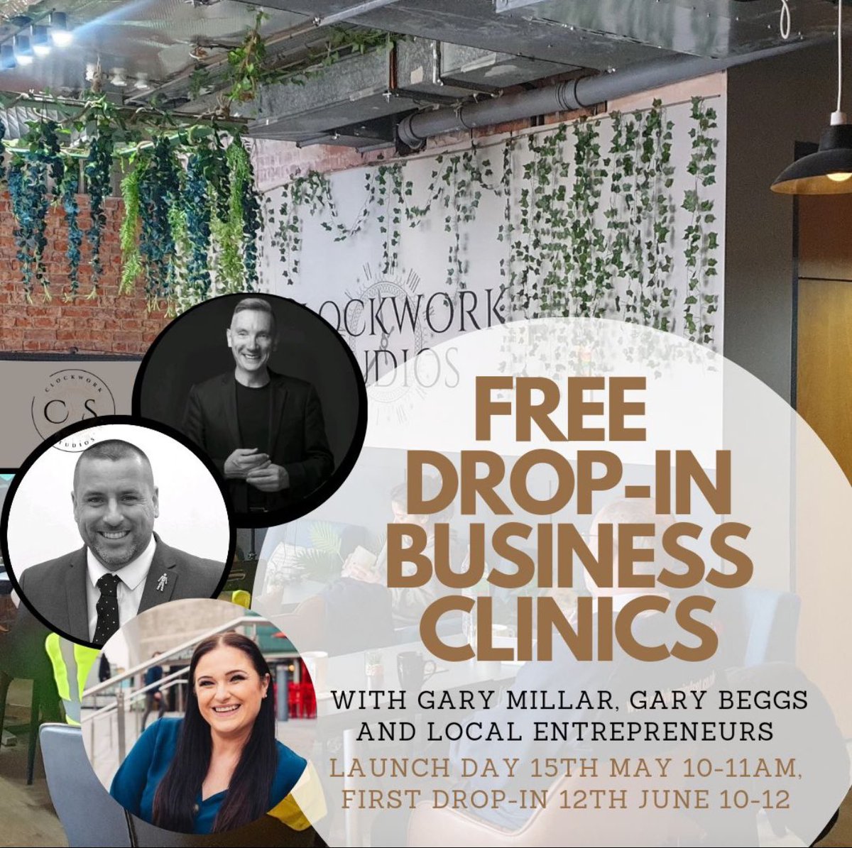 Love it when our volunteers take the initiative Thanks to long term volunteer @GaryBeggs_8 for leading on this new free drop-in business clinic in Prescot’s Clockwork Studios Launch 15 May 10-11 1st session 12 Jun 10-12 See you at the launch #freebusinesssupport #payitforward