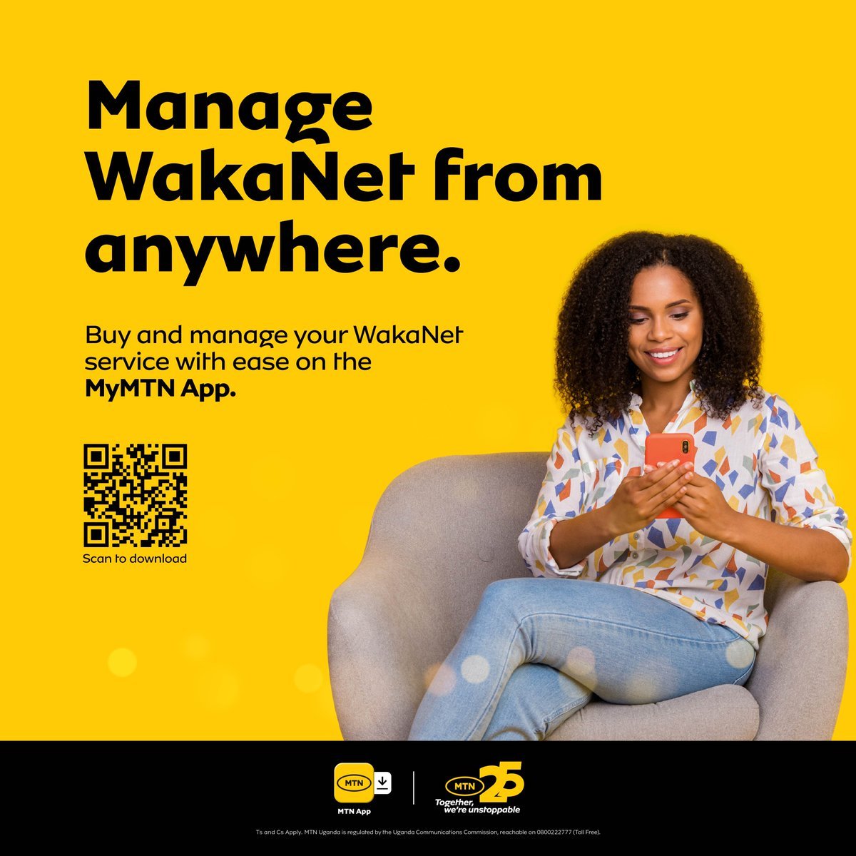 No stress! No hustle! Manage your #MTNWakaNet from anywhere - Simply download the #MyMTN app today to get started.
