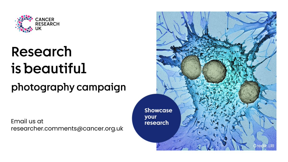 You’re all invited to share your passion and your perspective on research with us 📩 Send us your images today to get shortlisted for our monthly picks – let your photos do the talking! T&Cs apply: cancerresearchuk.org/terms-and-cond… #ResearchIsBeautiful