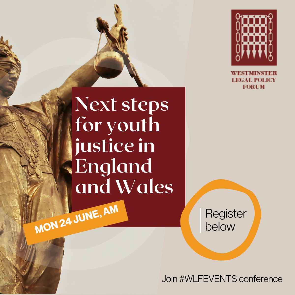 On June 24th we will be speaking @wfpevents on the ‘Next steps for youth justice in England and Wales’ #YouthJustice