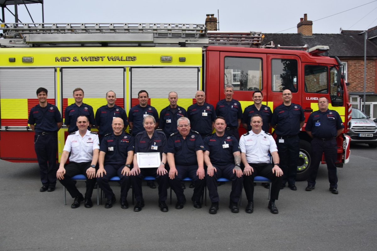 On May 1st, the Llanidloes crew gathered to celebrate Brian Hamer’s retirement and his final drill night - after a remarkable 45 years of dedicated service to the local community.

We wish Brian a long and happy retirement and thank him for all his work during his career!