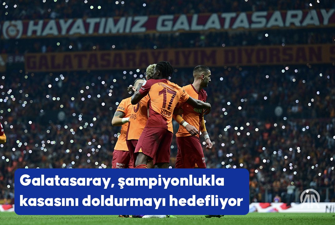 Galatasaray, şampiyon olması halinde şampiyonluk primi olarak yaklaşık 40 milyon lira kazanacak. (AA)

Galatasaray, 38 milyon 30 bin lira lige katılım, 23 şampiyonluğu karşılığında 77 milyon 625 bin lira da 'şampiyonlar payı' bedeli elde etti.

Süper Lig'de 35 hafta sonunda 31…