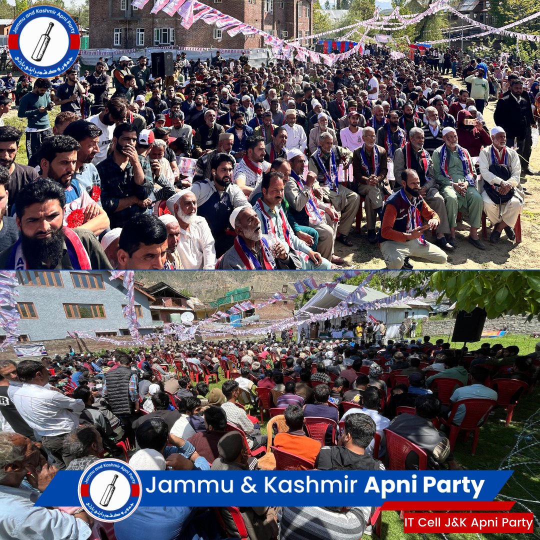 Apnipartyonline's tweet image. @Apnipartyonline On Wednesday Held A Public Convention At Kangan Ganderbal In Connection With Upcoming Phase of Lok Sabha Polling On Srinagar Seat
#apnihaiapniparty #apnipartyapnabharosa #AltafBukhari  #apnipartyapnabarusa #sachkisiyasat #Election2024 #srinagarpoll #ApniParty