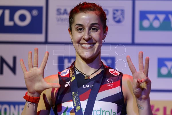 Carolina Marín, siete veces campeona de Europa de bádminton y oro olímpico en Río 2016, Premio Princesa de Asturias de los Deportes. Trayectoria deportiva en ➡️ bit.ly/1PuvFlC. #EFEfototeca