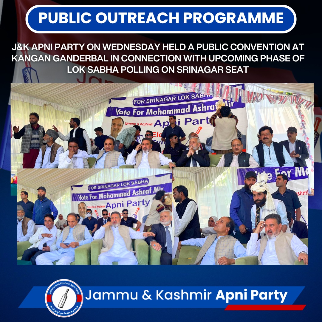 Apnipartyonline's tweet image. @Apnipartyonline On Wednesday Held A Public Convention At Kangan Ganderbal In Connection With Upcoming Phase of Lok Sabha Polling On Srinagar Seat
#apnihaiapniparty #apnipartyapnabharosa #AltafBukhari  #apnipartyapnabarusa #sachkisiyasat #Election2024 #srinagarpoll #ApniParty