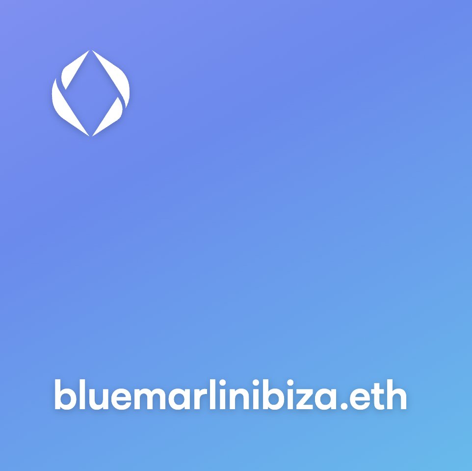 What's your oldest #ENS?   Show us 👀
I find it unbelievable that someone registered this domain in 2017, we like #ibiza very much, summer is coming! 🏖 @BlueMarlinIbiza 

#ENS #Prepunk #web3 #NFTs #domainname