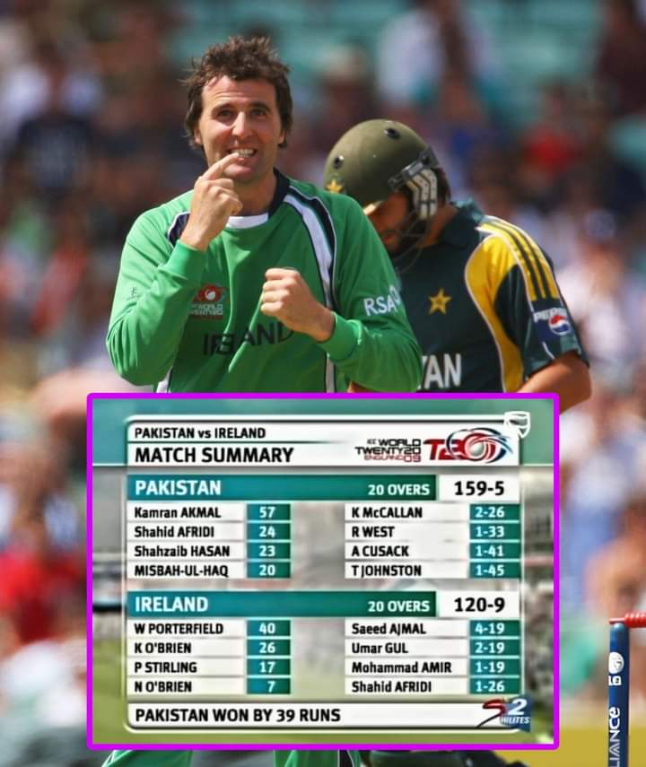 حیرت انگیز طور پر، پاکستان نے صرف ایک بار ٹی ٹوئنٹی انٹرنیشنل میں آئرلینڈ کا سامنا کیا ہے، اور وہ بھی تقریباً 15 سال پہلے، ایک جامع فتح کا دعویٰ کرتے ہوئے ✌️

پال سٹرلنگ 2009 میں بطور کھلاڑی آئرلینڈ کا حصہ تھے۔

#BabarAzam #T20WorldCup24