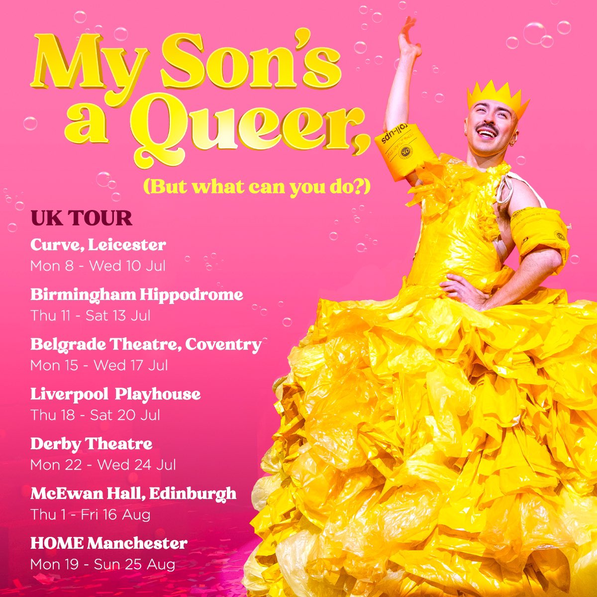 I am so very excited to announce that My Son’s a Queer is going on a UK tour this summer.