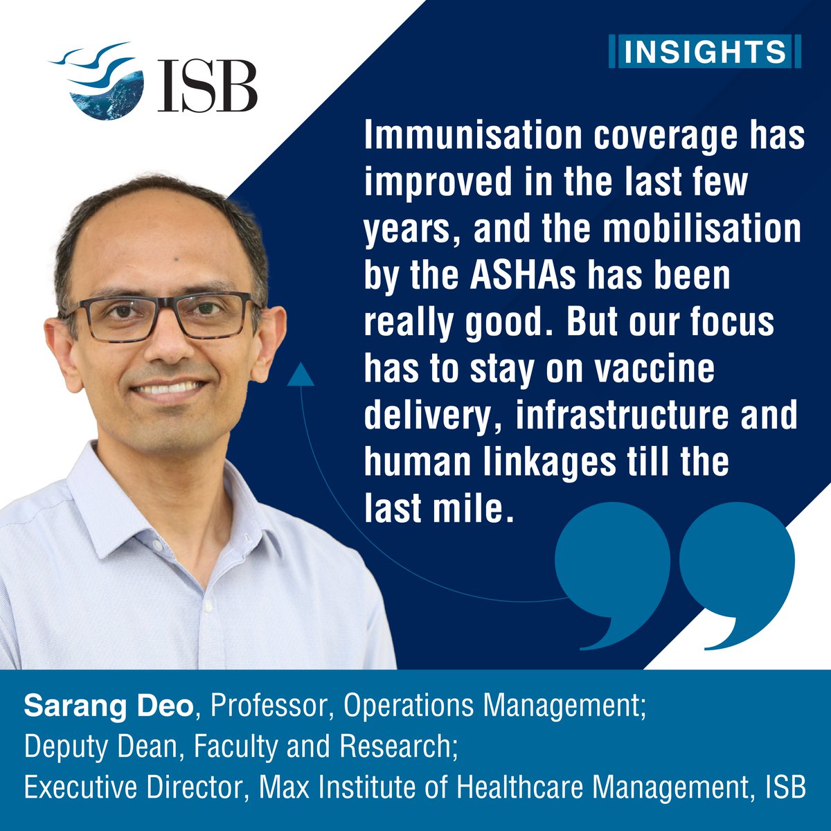 Professor Sarang Deo gets quoted in the @timesofindia report that underlines the importance of immunisation. The article highlights how India has etched its name as a trailblazer in the global fight against vaccine preventable diseases but certain challenges like achieving