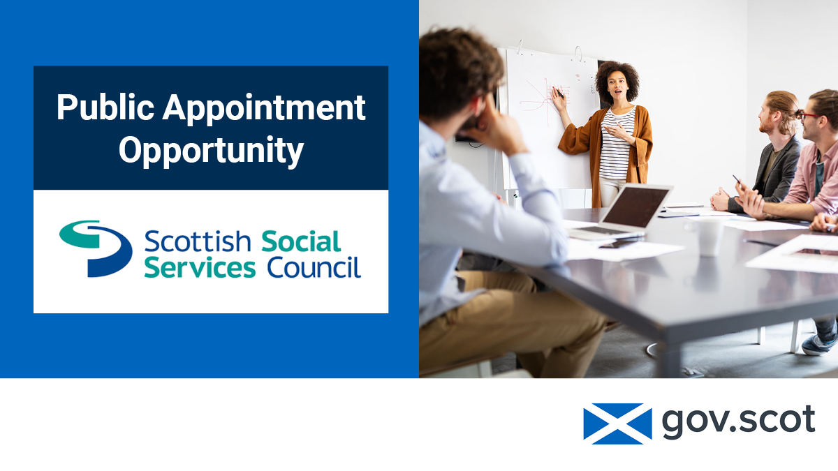 The Scottish Social Services Council (SSSC) are looking for up to three new members and particularly welcome applications from those with lived experience of care or people who work in the care sector. For more info, see: bit.ly/4adIRtV @SSSCnews #PublicAppointments