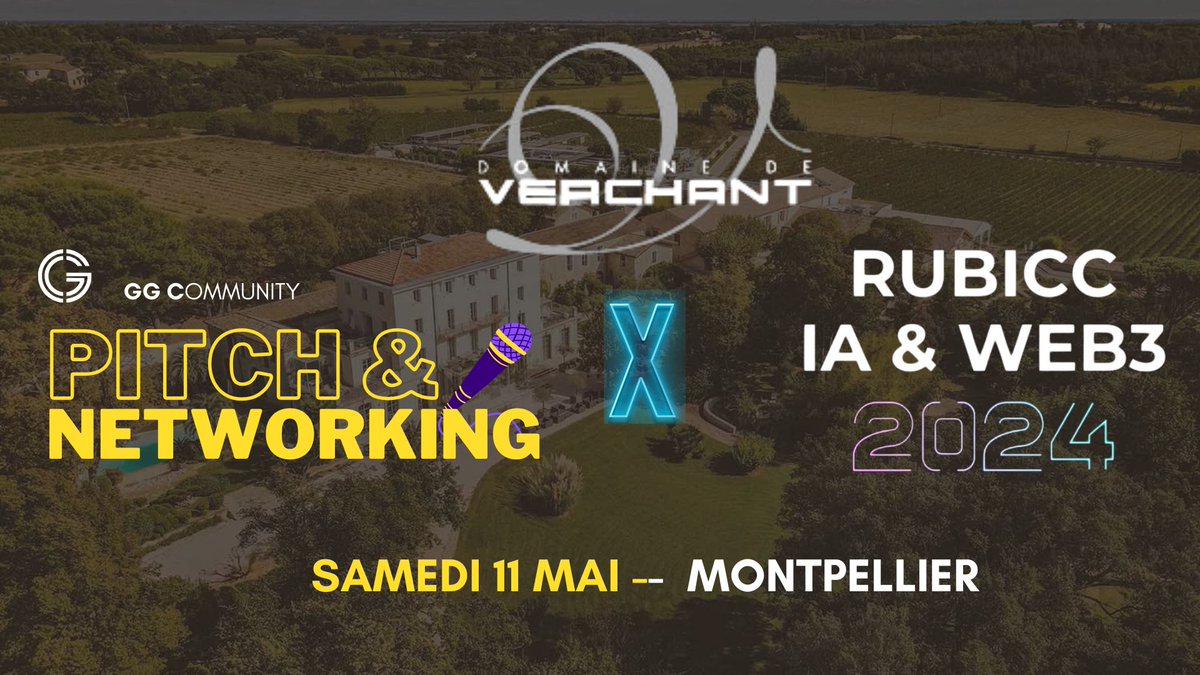 RDV à Montpellier🧳 @GGCommunityTech X @Rubichain_educ Rejoignez nous pour notre soirée Pitch & Networking, ce samedi 11 mai 2024 pour un moment exceptionnelle à Montpellier ! 🎟️ Inscription : rubichain.io/events/rubicc-… code promo : GGCommunity20 #Montpellier #iA #Web3
