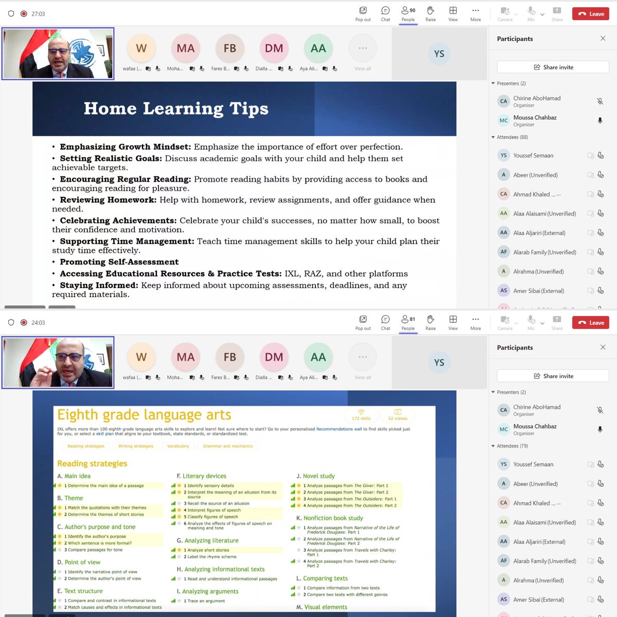 Mawakeb_Barsha's tweet image. Our principal, Mr. Moussa Chahbaz led an informative webinar on external assessments, focusing on MAP, to empower our parent community in understanding their child&apos;s academic journey. #MAPInsights #ParentEducation