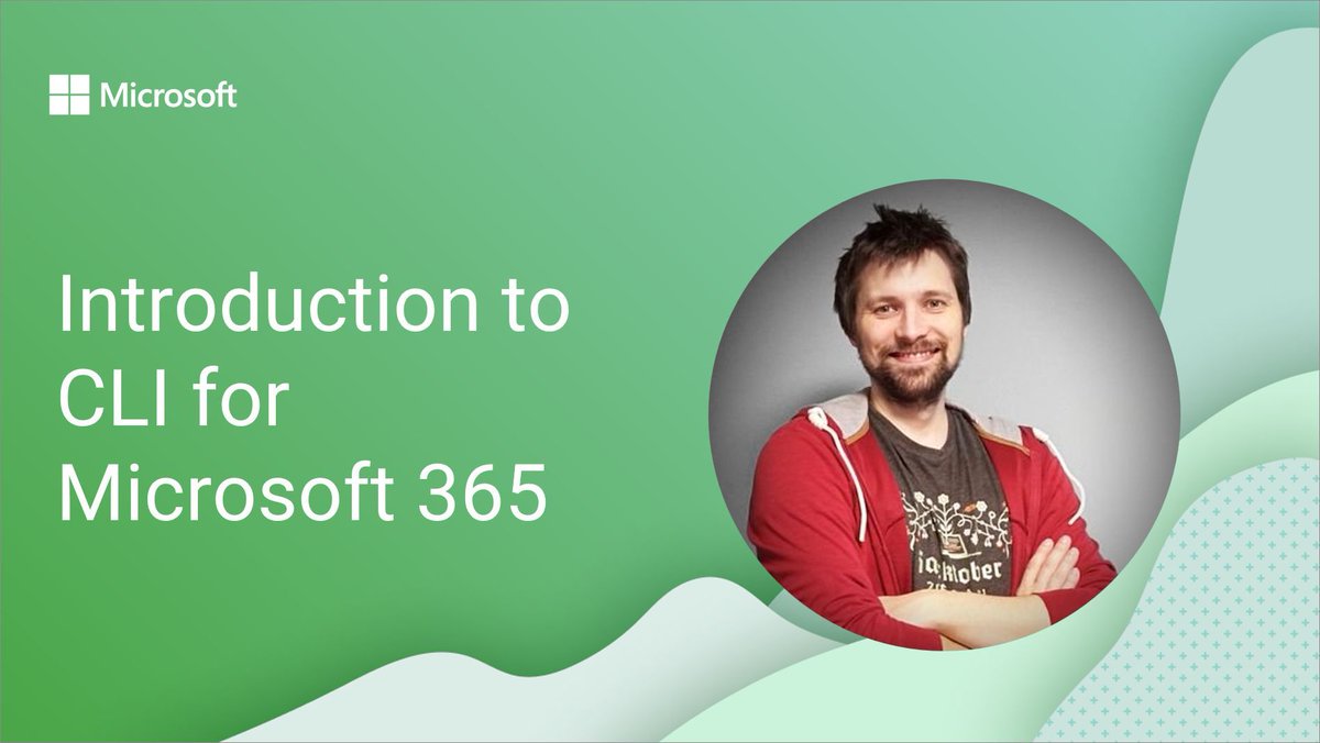 💡 Learn about the CLI for Microsoft 365! 

Learn how to get started using this awesome CLI tool for automating operations in #Microsoft365 with @Adam25858782! 

📺 Watch now → youtube.com/watch?v=LilaTr…

#Microsoft365Dev #CLIMicrosoft365