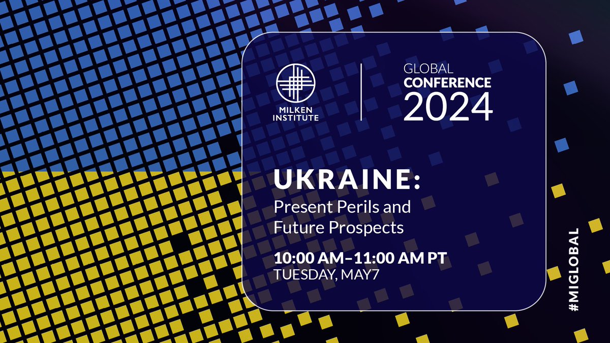 Ukraine Present Perils and Future Prospects - Milken Institute Conference in LA - 7th May, 2024 - FULL youtu.be/G_0_NFQBApA?si… On May 7, @EvelynNFarkas will join the @milkeninstitute Global Conference—speaking on the panel “Ukraine: Present Perils and Future Prospects” with…