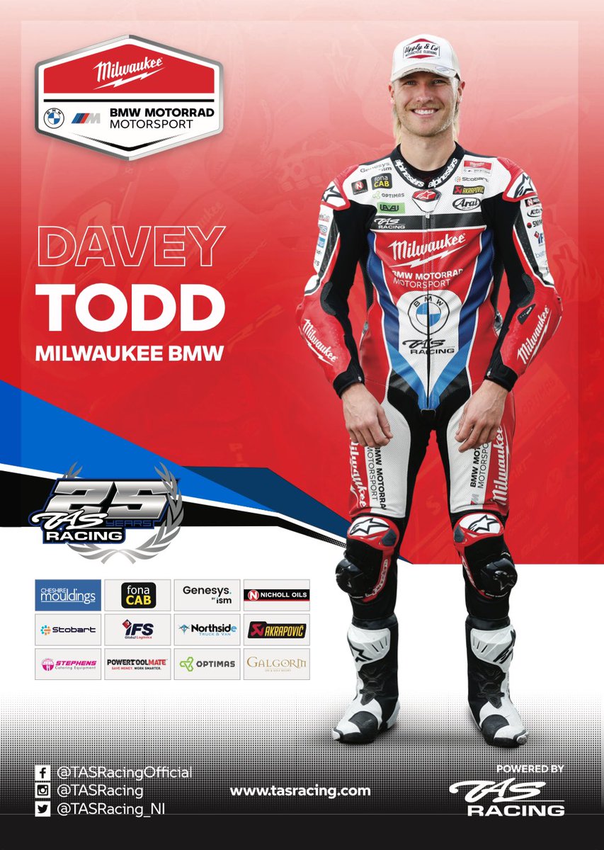 TASRacing_NI's tweet photo. Best of luck to this man this week⦠our man @DaveyTodd74
#MilwaukeePower https://t.co/XtQcHeU3Px