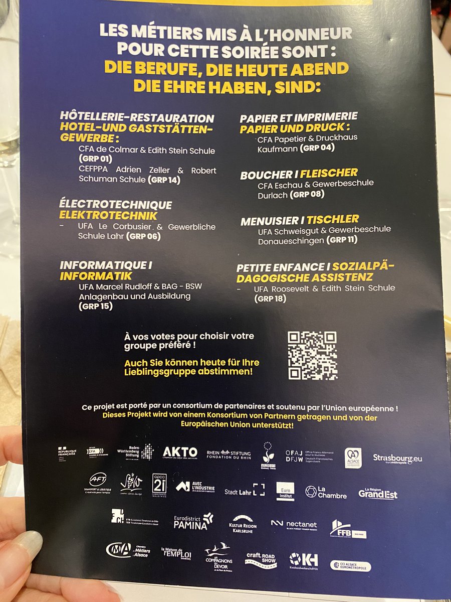 Quand 300 apprentis français et allemands créent avec des pros des saynètes sur leur métier, cela donne un spectacle insolite et plein d’énergie ! C’était hier soir à Lahr et je suis admirative ! Bravo à eux, merci à tous les partenaires dont <a href="/strasbourg/">Strasbourg.eu</a> et <a href="/MDE_Strasbourg/">Maison de l'Emploi</a> !