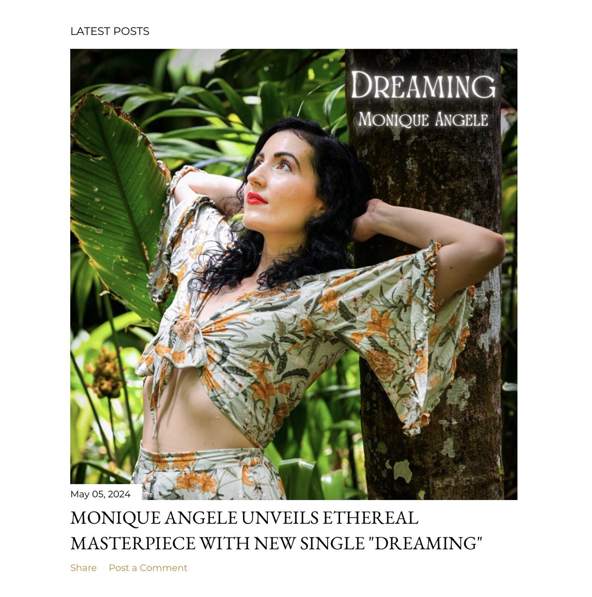‘Dreaming’ by @monique_angele available now on Powher Sound - Music News: powhersound.blogspot.com/2024/05/moniqu… • • #powhersound #womeninmusic #pop #indiepop #musicnews #newsingle #blog