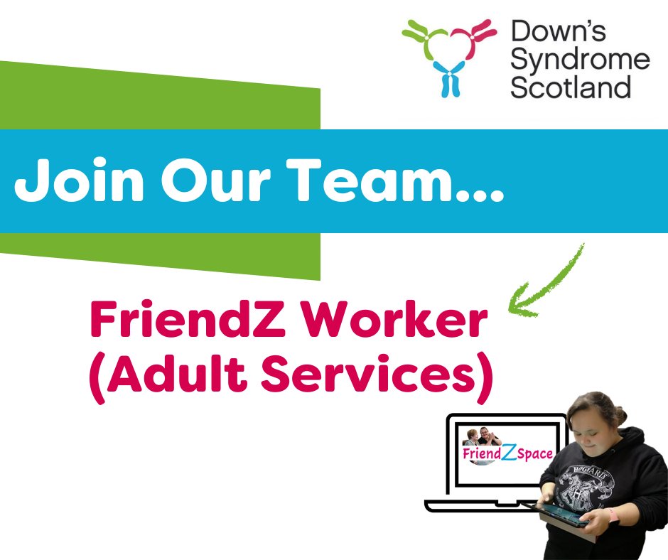 Could you be our next FriendZ Worker? We are looking for a creative, fun, outgoing and Zoom-confident new team member for FriendZ Space. Find out more about the role and download your application form here ➡ dsscotland.org.uk/blog/2024/05/0…