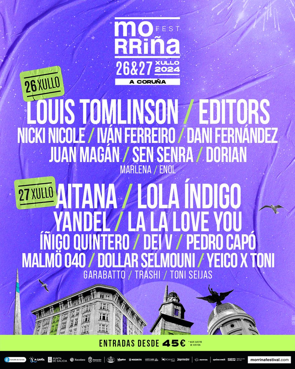 EDITORS (@editorsofficial) on Twitter photo Spanish friends! We’ll be back for <a href="/MorrinaFestival/">Morriña Festival</a> in July 🇪🇸
Info and tickets -> morrinafestival.com Spanish friends! We’ll be back for <a href="/MorrinaFestival/">Morriña Festival</a> in July 🇪🇸
Info and tickets -> morrinafestival.com
