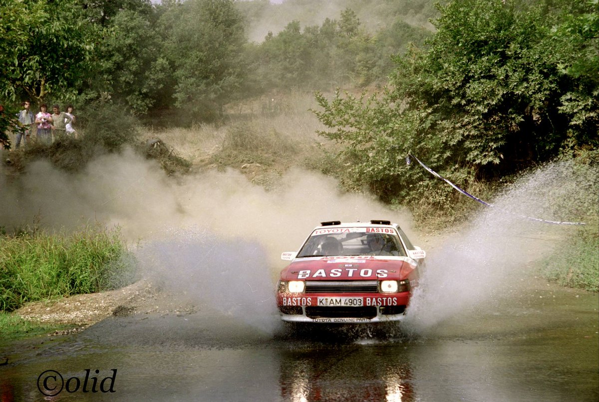 Patrick Snijers 🇧🇪 Dany Colebunders 🇧🇪 Toyota Celica GT-4 (ST165) 
14. Elpa Rally Halkidiki 1989 🇬🇷🏁 Retired (Transmission) 
👉 ewrc-results.com/final/6912-elp… 

📸 © Olivier Delhez 🏁