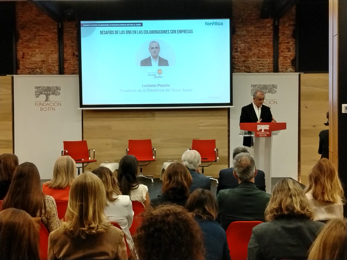 🤝 El presidente de @Plataforma3sect ha clausurado el evento #GiveandGain de @foretica, resaltando la importancia de generar alianzas estratégicas entre las empresas y el #TercerSector. Esta colaboración nos permite «llegar más lejos, adquiriendo conocimientos que no tenemos».