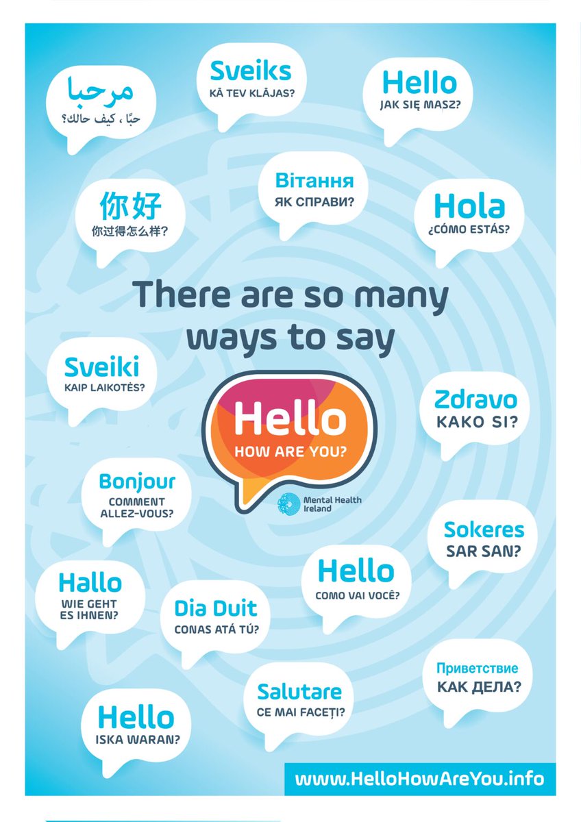 Hello How are you? ask today and everyday!... but especially next Wednesday 15th May on Mental Health Ireland's national Hello How are you? day @hellohowareumhil @ThriveBB @HSELive @fingallibraries @HealthyFingal