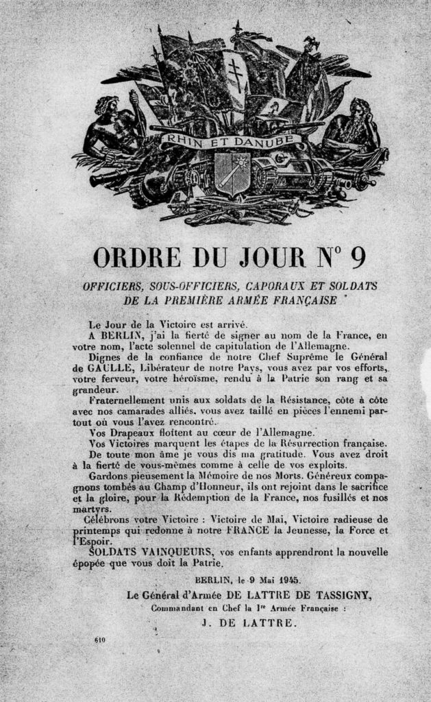 #8mai « La guerre est gagnée ! Voici la Victoire ! » Il y a 79 ans, à Berlin, la France surmontait « l’étrange défaite » de mai 1940 et l’esprit de collaboration. Le #8mai1945, l’Allemagne nazie capitulait, le fracas des armes se taisait en Europe. Sur l'esplanade Eisenhower…