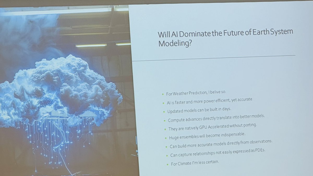 Will #AI dominate the future of #EarthSystemModeling? Here is @nvidia ‚s view presented at the 4th @esa @ECMWF workshop on #MachineLearning for #EarthSystem #Observation and #Prediction