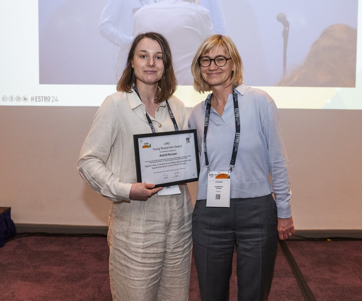 🙌 Honored to present the Open Access Journals Young Researcher Awards, sponsored by Elsevier, in Glasgow! Congrats to Amanda Moreira (TipsRO), Virginia Gambetta (PhiRO), and Astrid Persson (ctRO) for their outstanding contributions to the radiotherapy community! #ESTRO24 #radonc