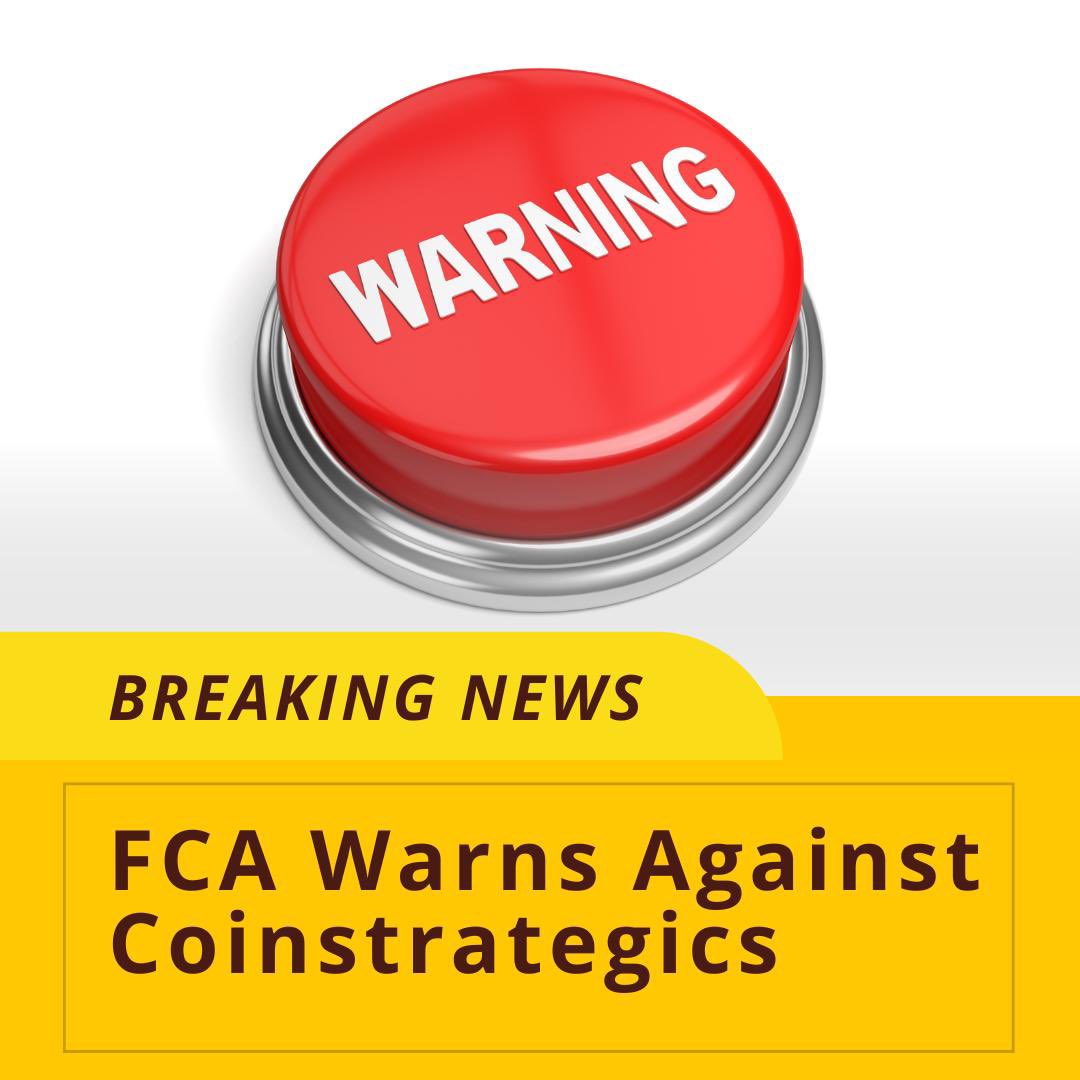 IndiaWikifx's tweet photo. ⚠️ Beware of Coinstrategics! FCA issues warning against this entity.
Click here now - https://t.co/St0SvfLCQm
✅Stay informed and protect your investments.
Read more about it in the article below. #FCAWarning #InvestmentAlert #StaySafe 💸🚫 https://t.co/RycEwCoF3F