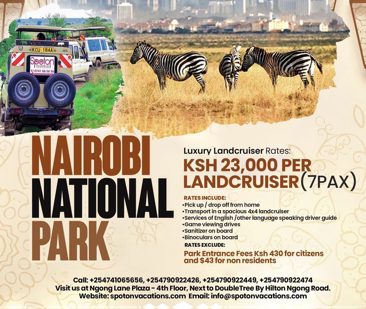 FRIDAY IS A HOLIDAY... let’s go and celebrate as we plant trees as well as enjoy Nairobi National Park Luxury Safari Experience 😘😘 Yeey ... 🦁🦏🐆🐃🦒... Take your family on a break to enjoy a luxury safari at the only park in the world within a city at affordable rates.