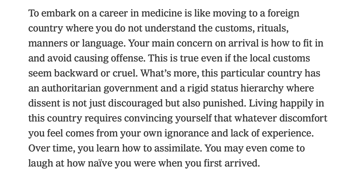 Dr_KSGautham's tweet photo. Sobering article on the culture of medicine, how it is hard to speak up about questionable practices or even recognize them as such. '''....groupthink, the forces of social conformity are especially powerful in organizations that are driven by a deep sense of moral purpose". https://t.co/CrnYVAMEp4