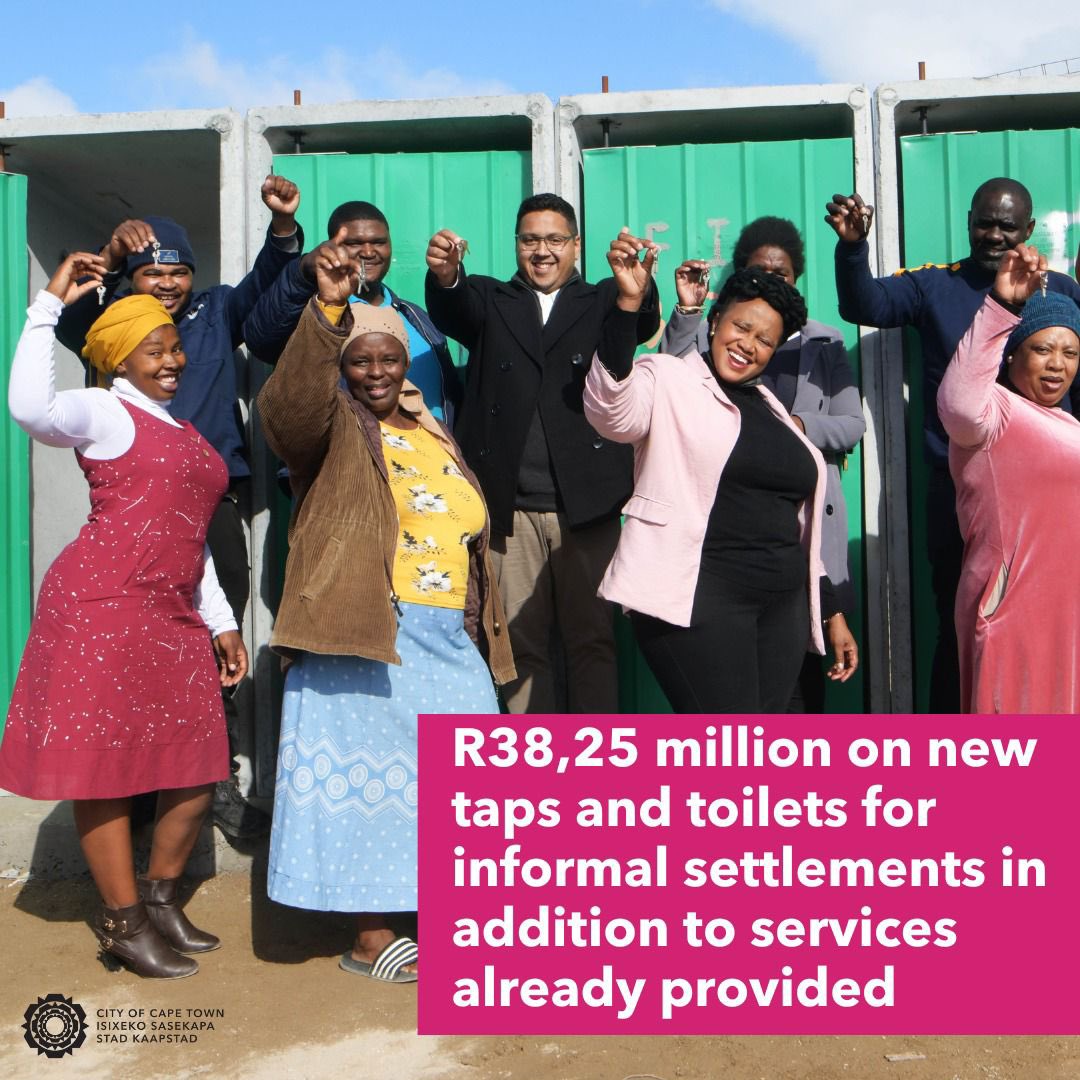 In the 2024/2025 financial year, our Water and Sanitation Informal Settlements Basic Services Department is earmarking R38.25 million, from our capital budget, to install new taps and toilets in informal settlements, supplementing the existing services already in place.