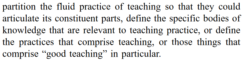 New research 🧵 1. Mary Kennedy famously outlined the ‘parsing problem’. Teaching is complicated, meaning that teacher educators have always needed to: