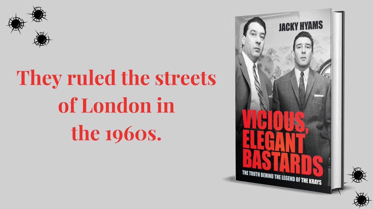 #OTD in 1968 the #KrayTwins, Ronnie and Reggie, were among 18 men arrested in dawn raids across #London. They stood accused of a series of crimes including murder, fraud, blackmail and assault. Discover more about them in 'Vicious, Elegant Bastards': buff.ly/44wI6uE