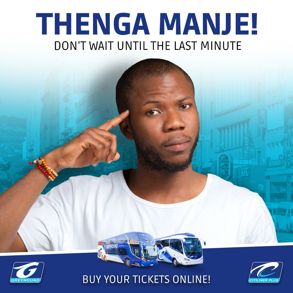 Thenga manje! Don't wait until the last minute.😉​ Whether you're heading home for the holidays or travelling for work, school, or leisure, buying your tickets early ensures that you get the best seats at the best prices. 🚌🙌