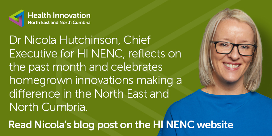 In this blog, Dr <a href="/NicolaWesley/">Nicola Hutchinson</a>, Chief Executive for HI NENC, shares some of the homegrown innovations that are having a positive impact on patients in the North East and North Cumbria. Read here 👉 bit.ly/3JR1EQN