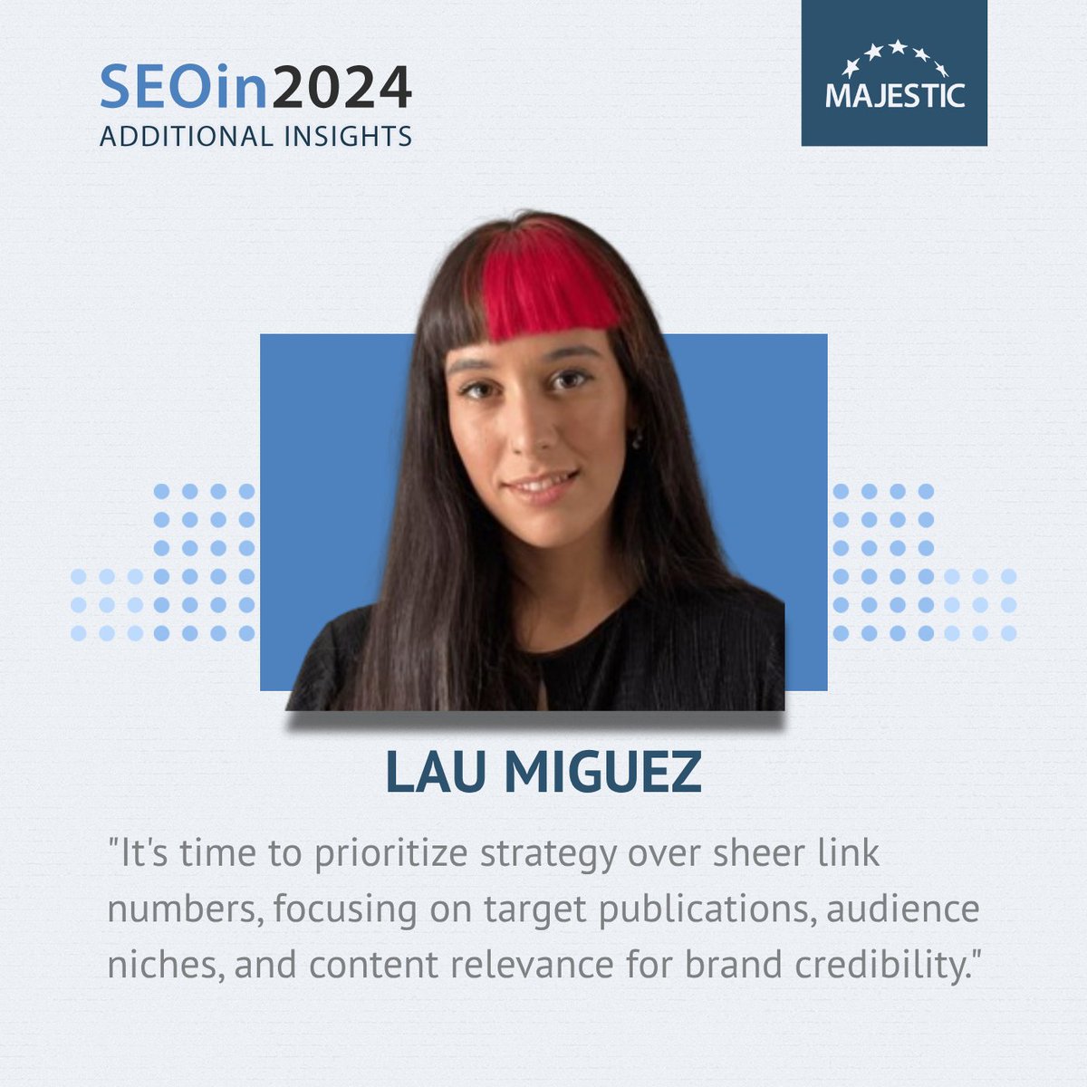 Lau Miguez (@LauraMiguezT) shares the importance of prioritising strategic placements, audience relevance, and brand credibility for lasting impact by reminding us that when it comes to link building, quality over quantity reigns supreme. maj.to/3Ut7pdz