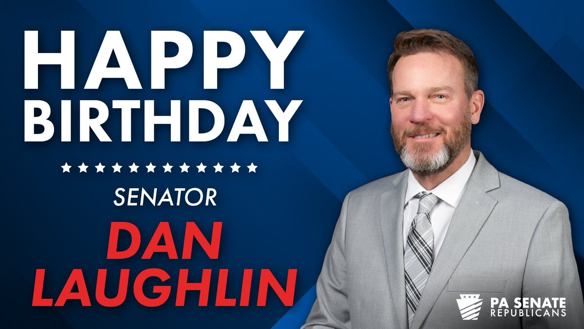 Happy birthday Senator Dan Laughlin of the 49th Senate District serving Erie County. You can follow him at @senatorlaughlin.