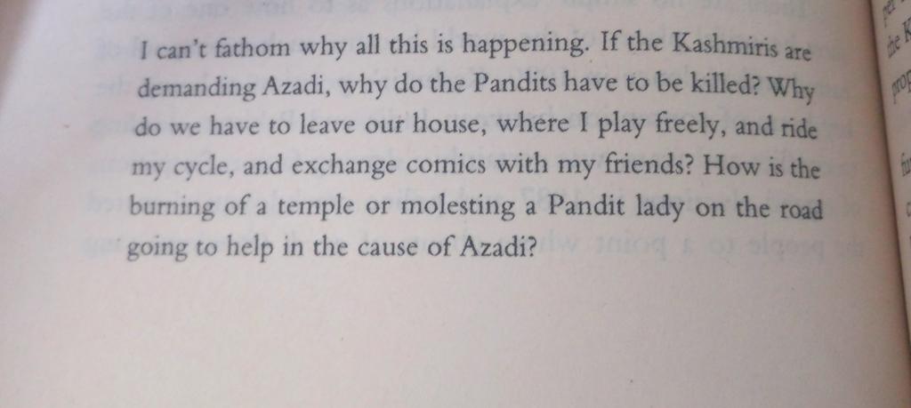 Our moon has blood clots, Rahul Pandita. (p.82)