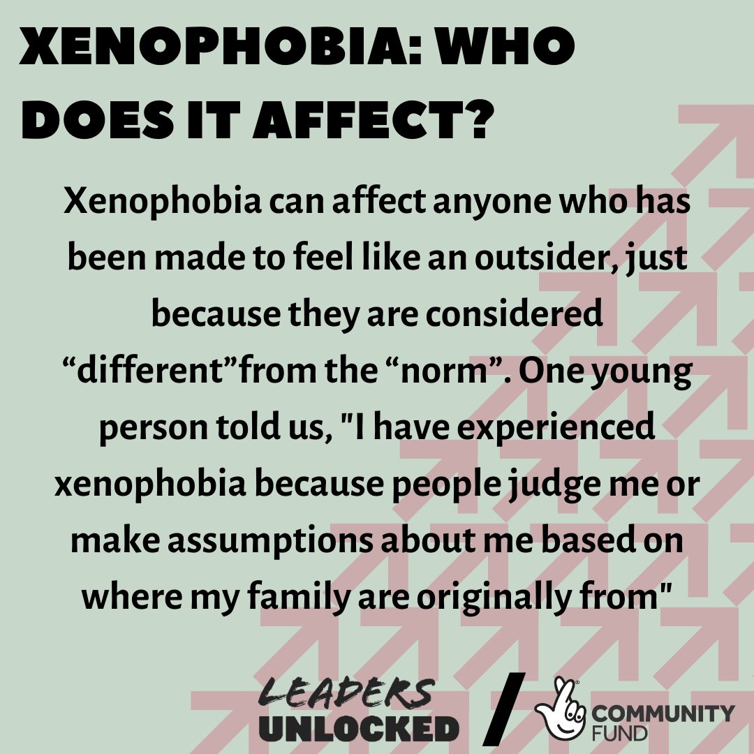 Pt-1 This week, for #wellbeingwednesday we are looking at who is affected by xenophobia.

Anyone who has ever been or felt “othered” because they are perceived to be “different”from what is considered the “norm” has experienced xenophobia.