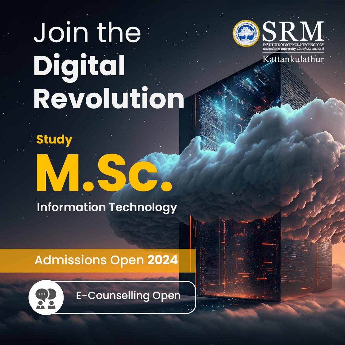 Explore the forefront of innovation in fields like cyber security, data analytics, software development & more by pursuing a master's degree at #SRMIST.

Applications are NOW open!
Visit➡️ bit.ly/4dmk61w for more details.

#srmuniversity #srmkattankulathur #admissions