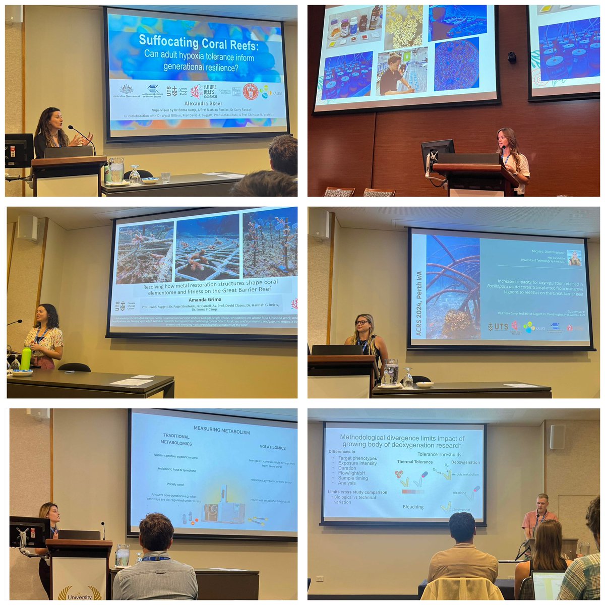 Wrapping up a whirlwind 2 days at @AustCoralReefs 🪸 feeling inspired about all these exciting projects! Our team presented across the metabolomics, elementone, nutrition, and deoxygenation spaces, for works on corals of all life stages! 👏 @uwanews @uts_c3