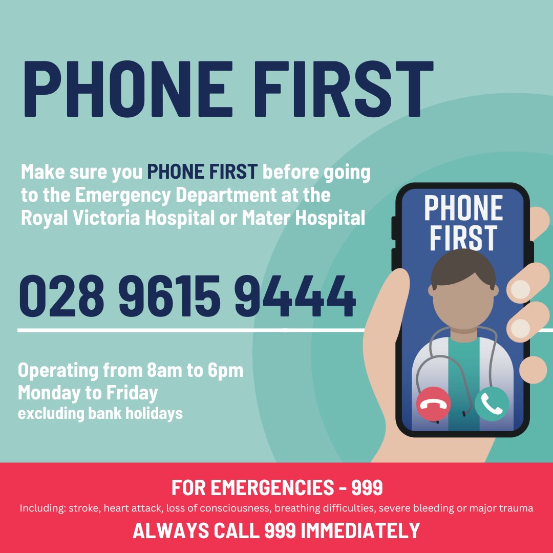 Phone First helps you get the right care, first time. Available to anyone over 16, if you are have a minor injury, you should Phone First for triage and you will be advised of the appropriate next steps. To find out more, visit: bit.ly/3NEhSiM