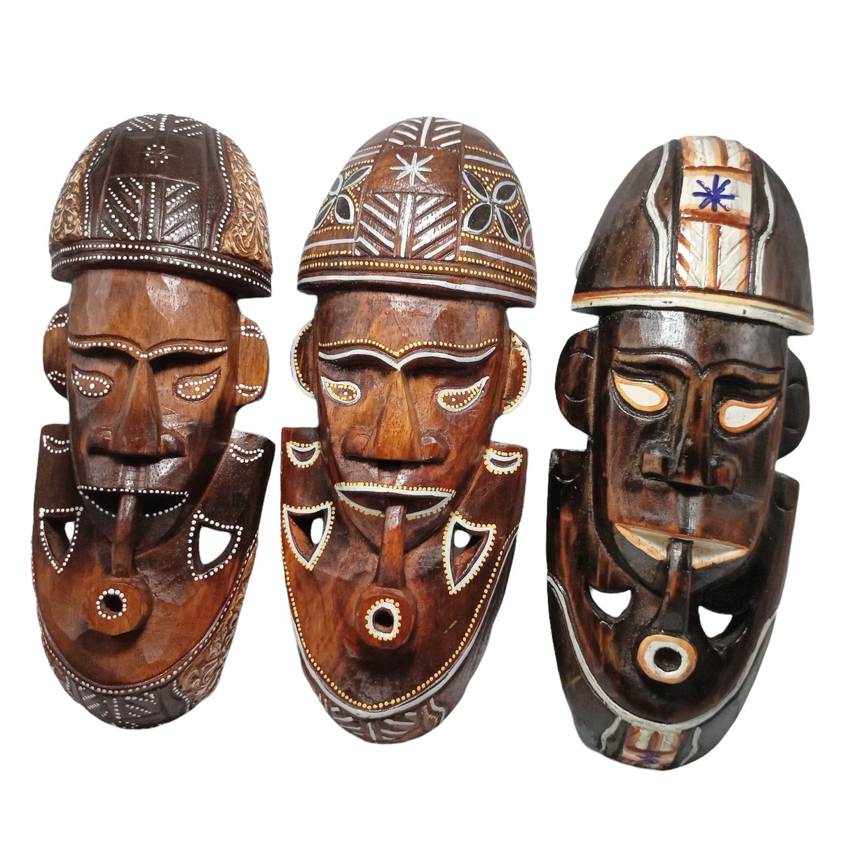 collectible2489's tweet photo. Check out Smoking 3 African Pipe Wood Masks Face Brown Hand Carved Wall Art Decor Hanging #AfricanMasks #WoodenArt #HandCarved #SmokingPipeMen #WallDecor https://t.co/kKIwTyPxjL #eBay via @eBay https://t.co/5b9TIqGO0L